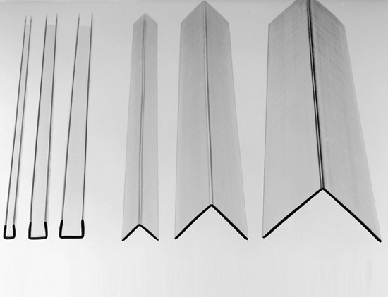 Clear polycarbonate stock channels and corner angles